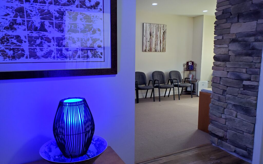 soothing interior of the office